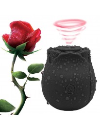 Rose Toy Clitoral Vibrator for Women, Rechargeable High-frequency Rose Sex Toy with 7 Intense Vibration Modes, Silicone Rose Vibrator Adult Sex Toys for Female Clit Orgasm