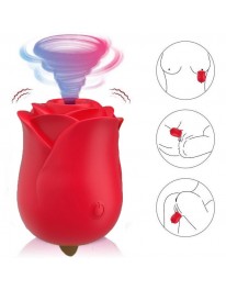 Rose Vibration, 2 in 1 Licking & Vibrating the Rose Sexual Toy for Women Couples, Licking Tongue Vibrator with 6 Modes for Quick Orgasm, Silicone Adult Sex Toys