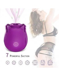 Tongue Licking Mini Rose Sexual Toy with 7 Vibrating Pleasure for Clitoris & Nipple Stimulation, the Rose Toys for Women, Silicone Waterproof Purple Rose Massager